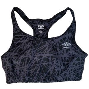 Umbria Charcoal Patterned Sports Bra Size Small